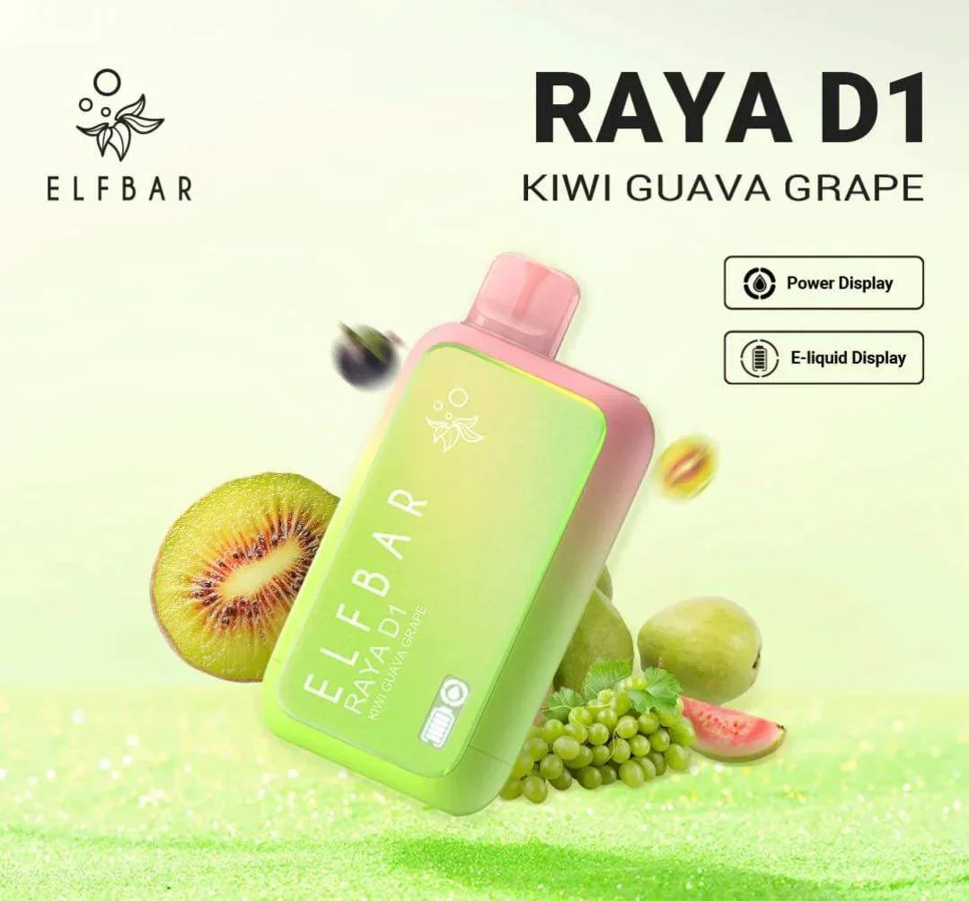 ELF BAR RAYA D1 – Kiwi Guava Grape - Vape Shop Bengaluru
