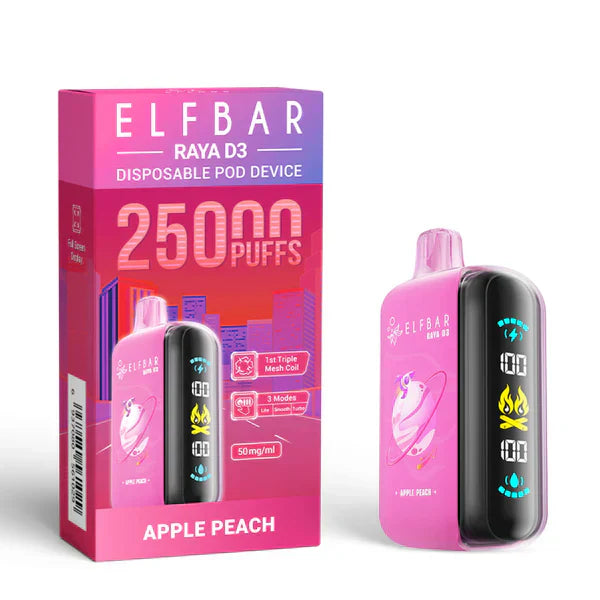 Elf Bar Raya D3 Apple peach – 25000 - Vape Shop Bengaluru