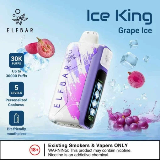 Elf Bar Ice King – Grape Ice – 30K - Vape Shop Bengaluru
