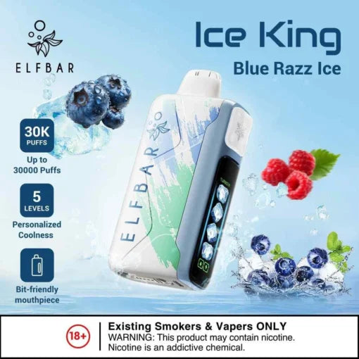 Elf Bar Ice King – Blue Razz Ice – 30K - Vape Shop Bengaluru
