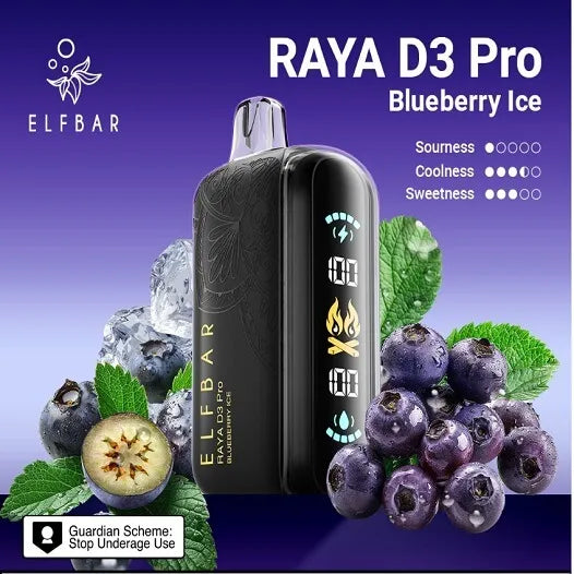 Elf Bar Raya D3 Pro 30K – Blueberry Ice - Vape Shop Bengaluru