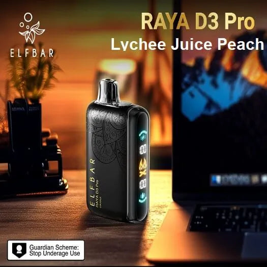 Elf Bar Raya D3 Pro 30K – Lychee Juicy Peach - Vape Shop Bengaluru