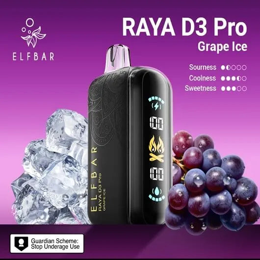 Elf bar Raya d3 pro -30k Grape ice - Vape Shop Bengaluru
