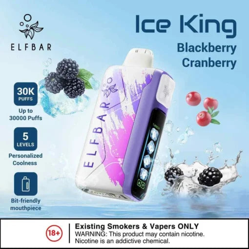 Elf Bar Ice King – Blackberry Cranberry – 30K - Vape Shop Bengaluru