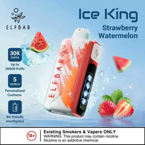 Elf Bar Ice King – Strawberry Watermelon – 30K - Vape Shop Bengaluru